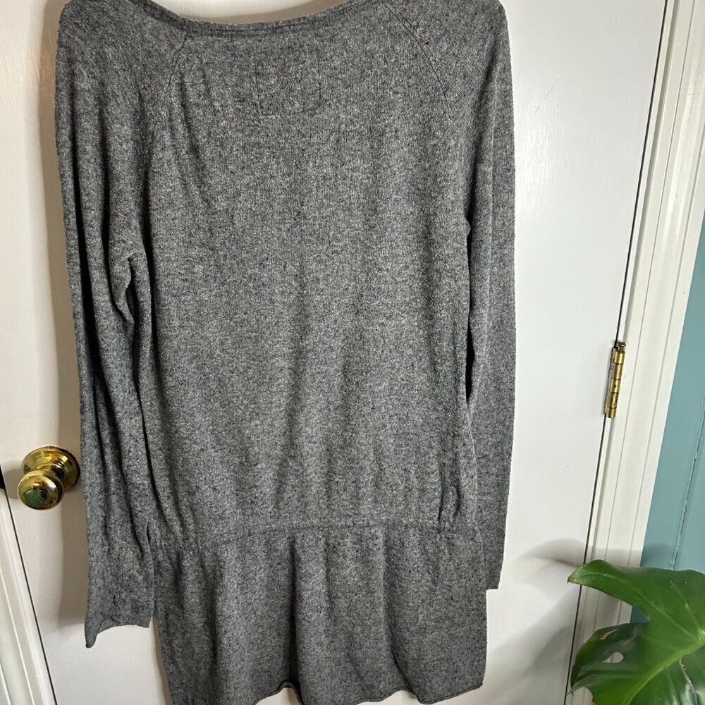 H&M L.O.G.G. Gray Knit Long Sleeve Dress Tunic Size M - Picture 5 of 7